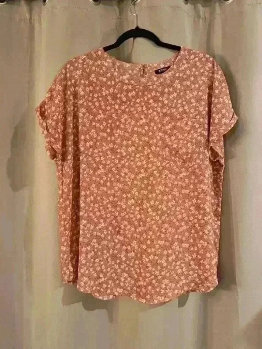 Women’s Pink Floral Buffalo Blouse
